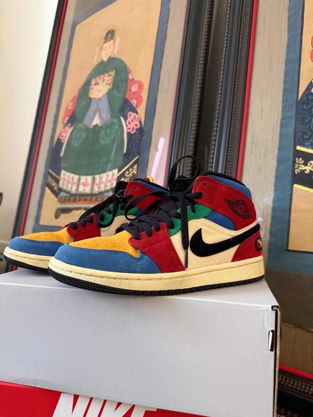 Jordan 1 Mid Fearless Blue The Great barely worn!